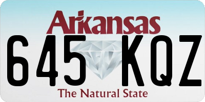 AR license plate 645KQZ