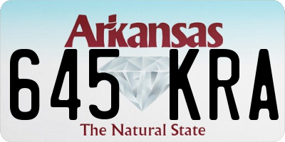 AR license plate 645KRA