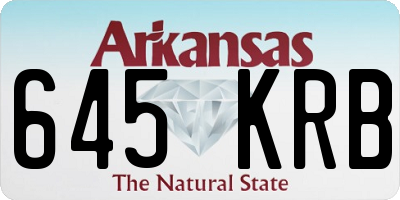 AR license plate 645KRB