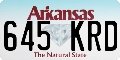 AR license plate 645KRD