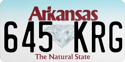 AR license plate 645KRG