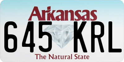AR license plate 645KRL
