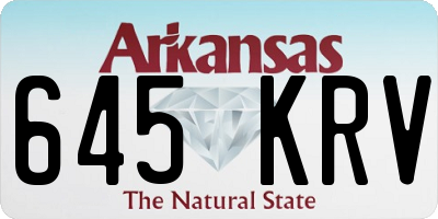 AR license plate 645KRV