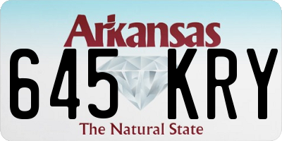 AR license plate 645KRY