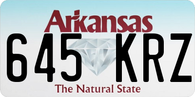 AR license plate 645KRZ