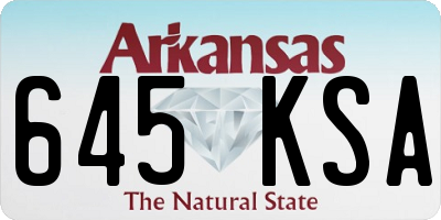 AR license plate 645KSA