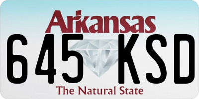 AR license plate 645KSD