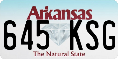 AR license plate 645KSG