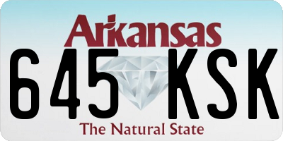 AR license plate 645KSK