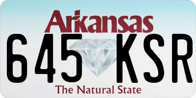 AR license plate 645KSR