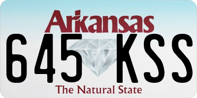 AR license plate 645KSS