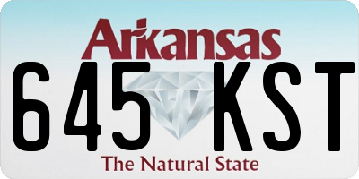 AR license plate 645KST