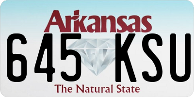 AR license plate 645KSU