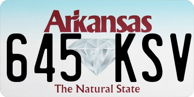 AR license plate 645KSV