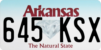 AR license plate 645KSX