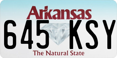 AR license plate 645KSY