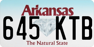 AR license plate 645KTB
