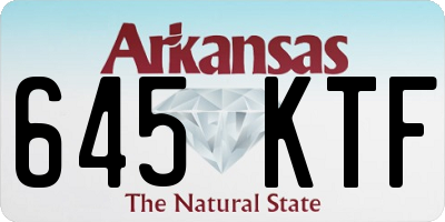 AR license plate 645KTF