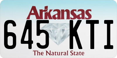 AR license plate 645KTI