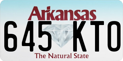 AR license plate 645KTO