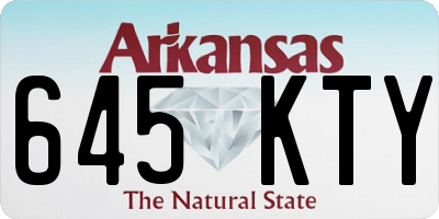 AR license plate 645KTY