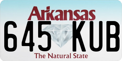 AR license plate 645KUB