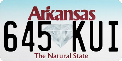 AR license plate 645KUI