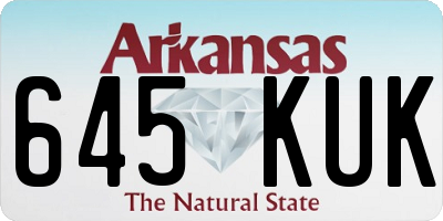 AR license plate 645KUK