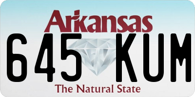 AR license plate 645KUM