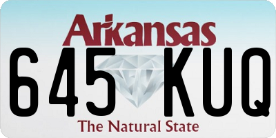 AR license plate 645KUQ