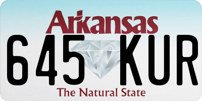 AR license plate 645KUR