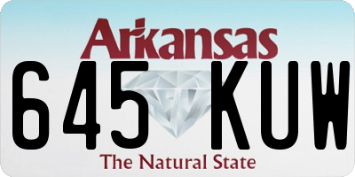 AR license plate 645KUW