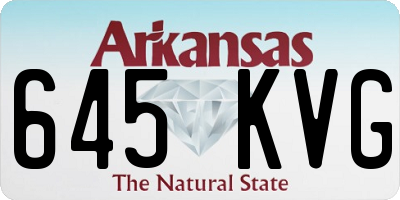 AR license plate 645KVG