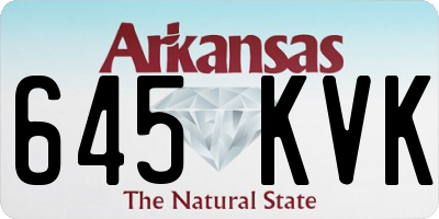 AR license plate 645KVK