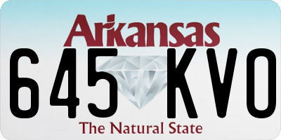 AR license plate 645KVO