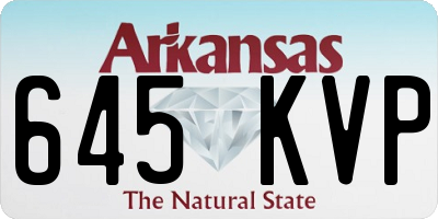 AR license plate 645KVP