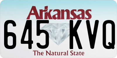 AR license plate 645KVQ