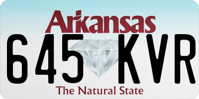 AR license plate 645KVR