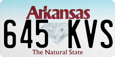AR license plate 645KVS