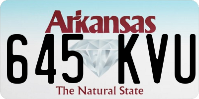AR license plate 645KVU