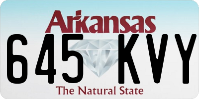 AR license plate 645KVY