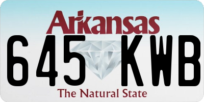 AR license plate 645KWB
