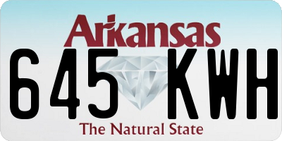 AR license plate 645KWH
