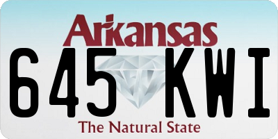 AR license plate 645KWI