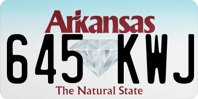 AR license plate 645KWJ