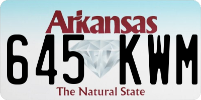 AR license plate 645KWM