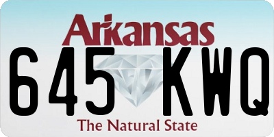AR license plate 645KWQ