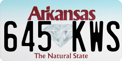 AR license plate 645KWS