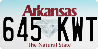 AR license plate 645KWT