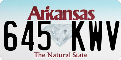 AR license plate 645KWV